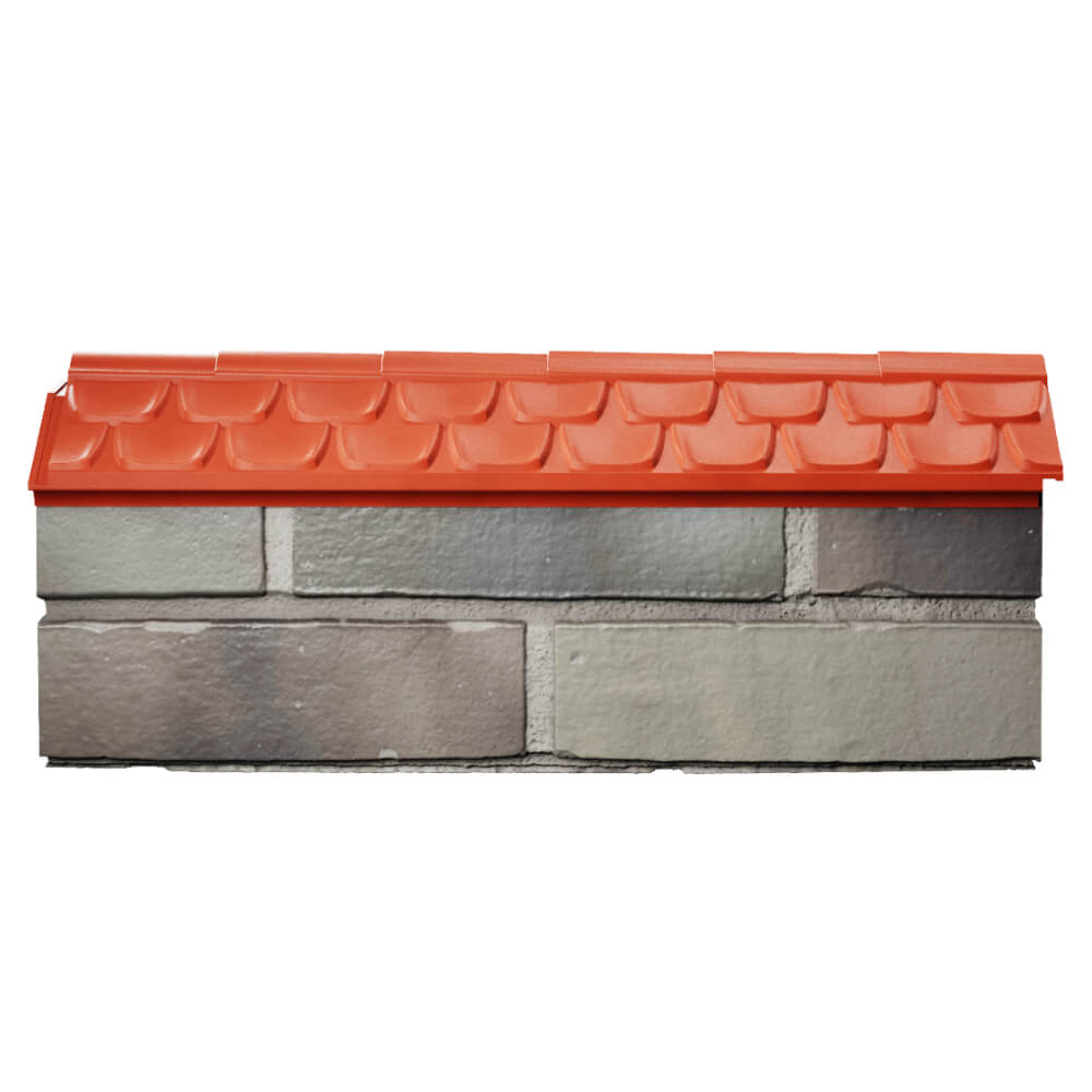 Парапет Zking Эльбрус Красный с посадкой на 0.5 кирпича (130мм) в Ташкенте фото