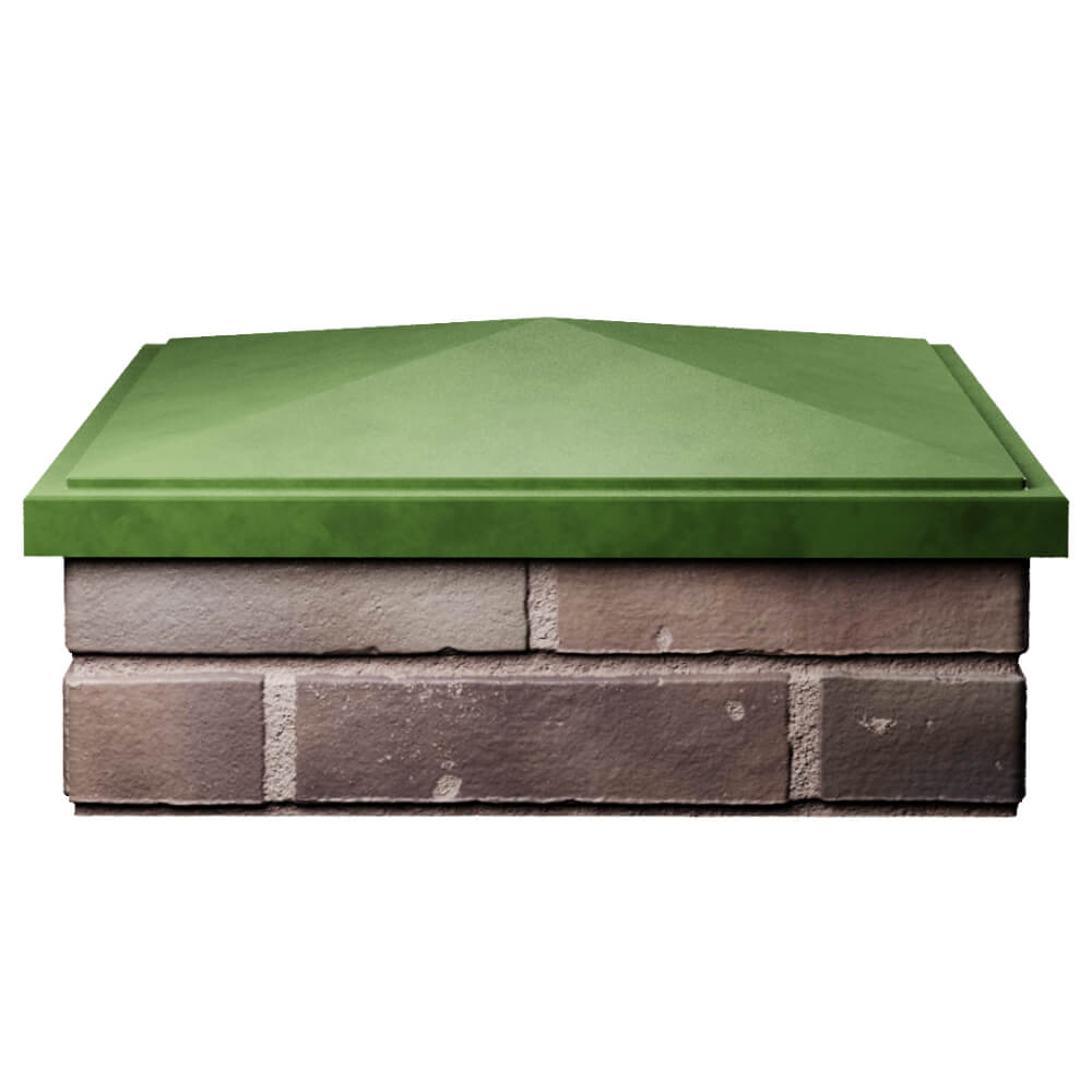 Колпак Zking БонаМоно Зеленый на столб 2х2 кирпича (515х515, 530х530мм) Ташкент фото