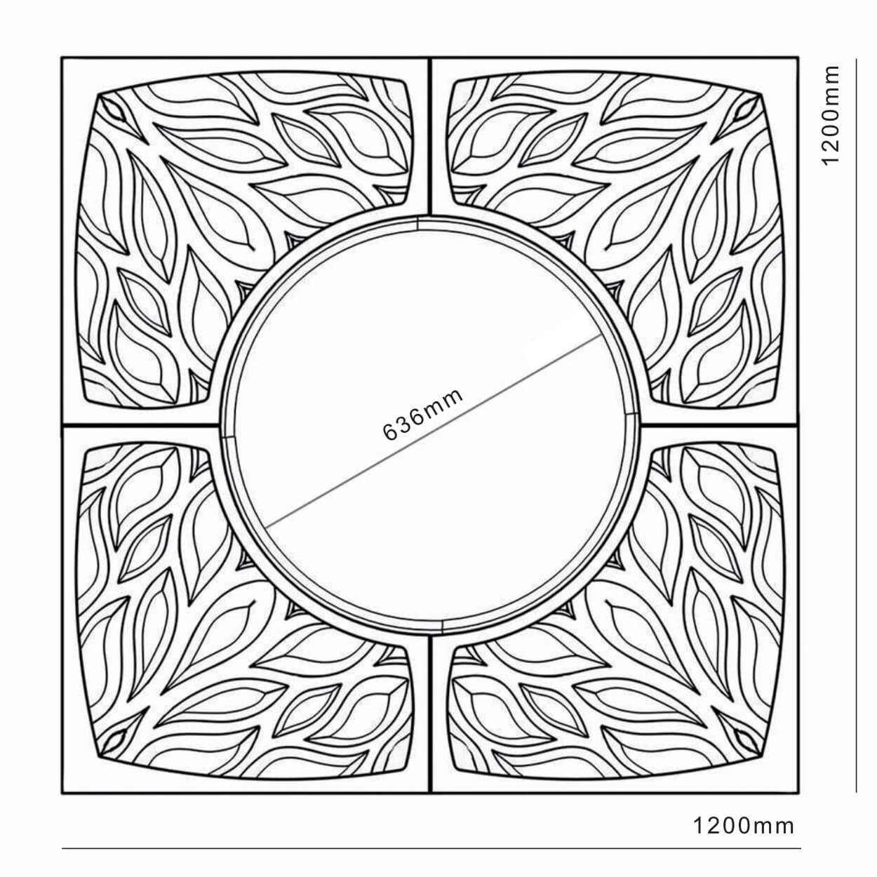 Приствольная решетка для дерева ZKING CRUST 1.2х1.2м Черная в Ташкенте фото