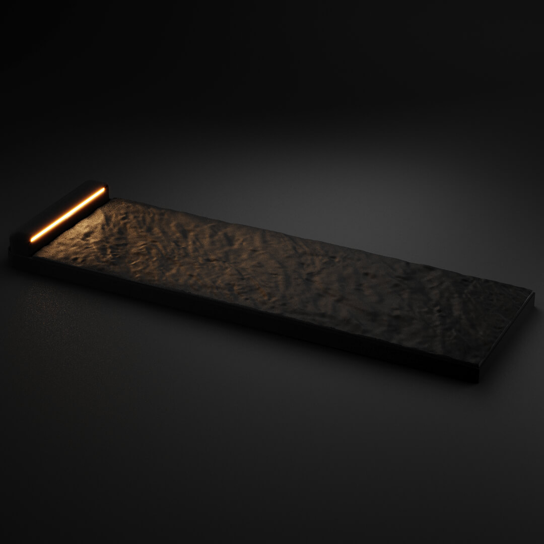 LED Светильник для шаговой плиты STONE Черный Сланец 330х75х98мм в Ташкенте фото