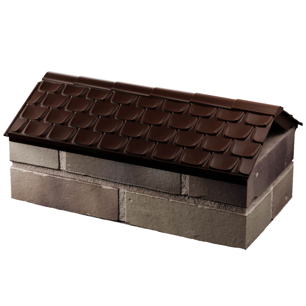 Парапет Zking Эльбрус Коричневый с посадкой на 1 кирпич (255мм) в Ташкенте фото