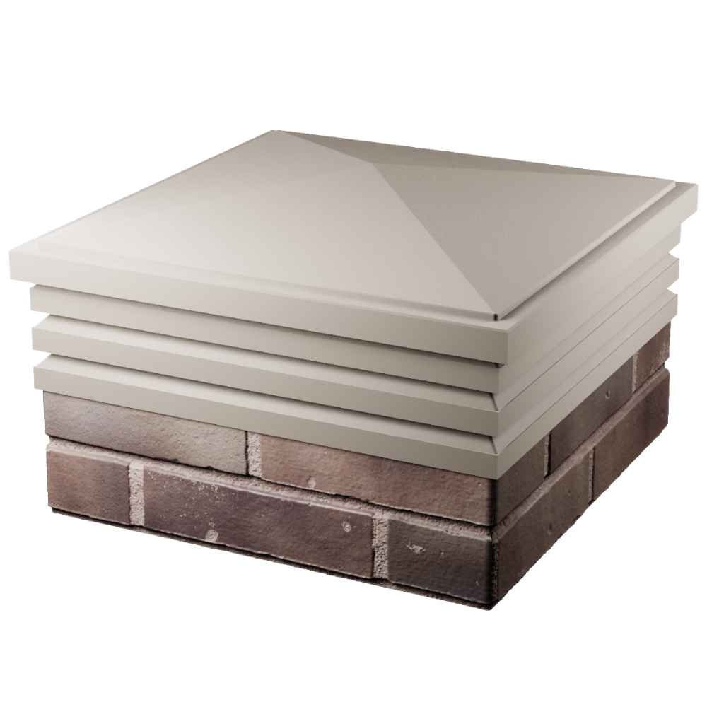 Колпак Zking Бона ХайТек Бежевый на столб 2х2 кирпича (513х513мм) в Ташкенте фото