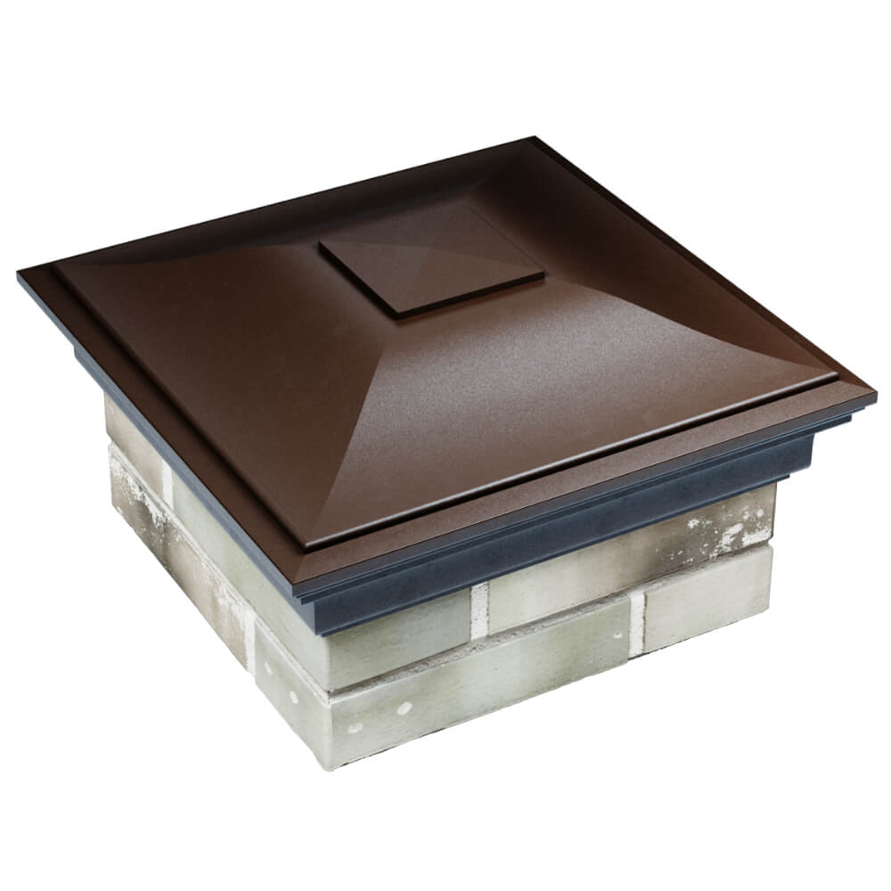 Колпак Zking Монблан Коричневый на столб 1.5х1.5 кирпича (385х385мм) в Ташкенте фото