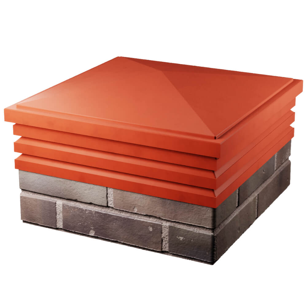 Колпак Zking Бона ХайТек Красный на столб 2х2 кирпича (513х513мм) в Ташкенте фото