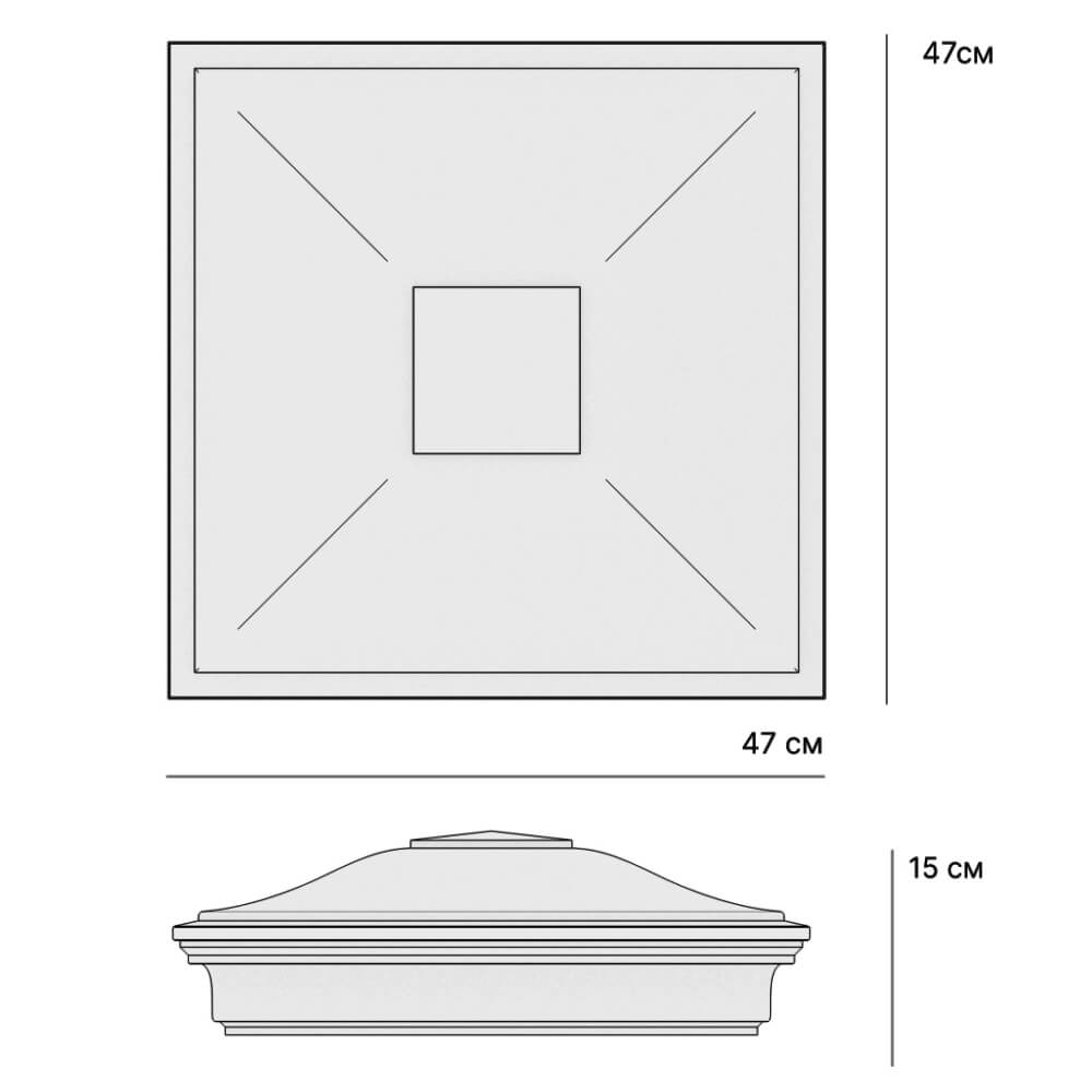 Колпак Zking Монблан Коричневый на столб 1.5х1.5 кирпича (385х385мм) в Ташкенте фото