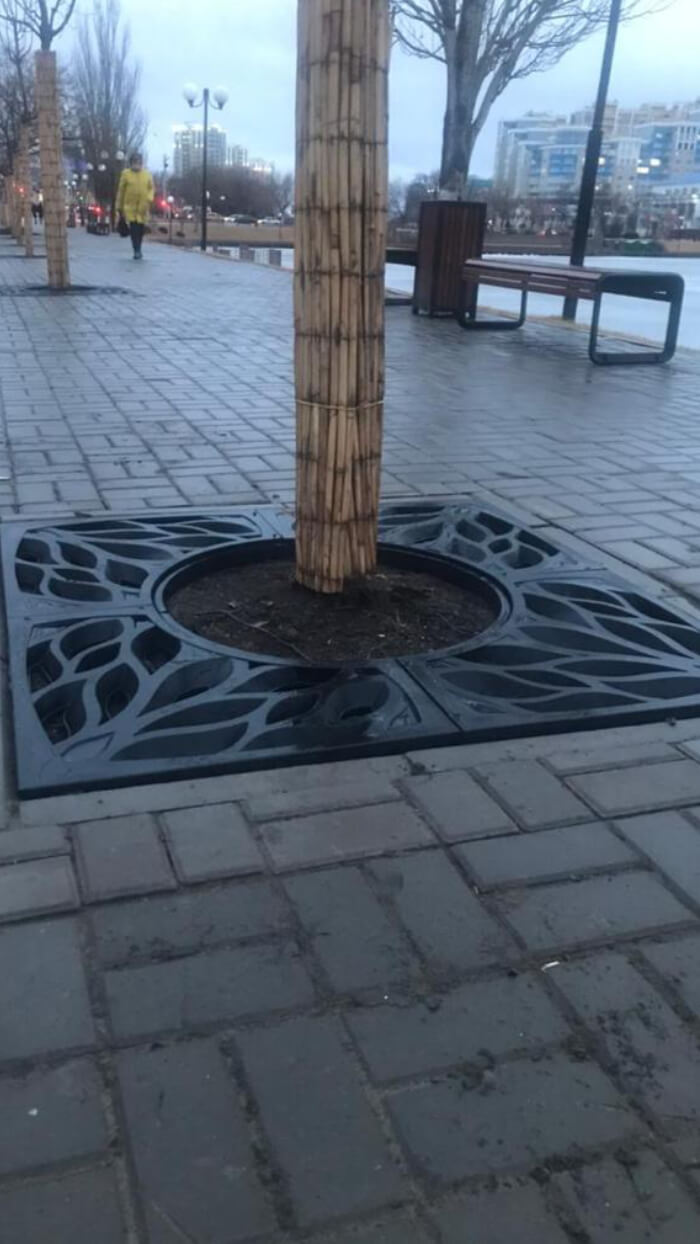 Приствольная решетка для дерева ZKING CRUST 1.2х1.2м Черная в Ташкенте фото