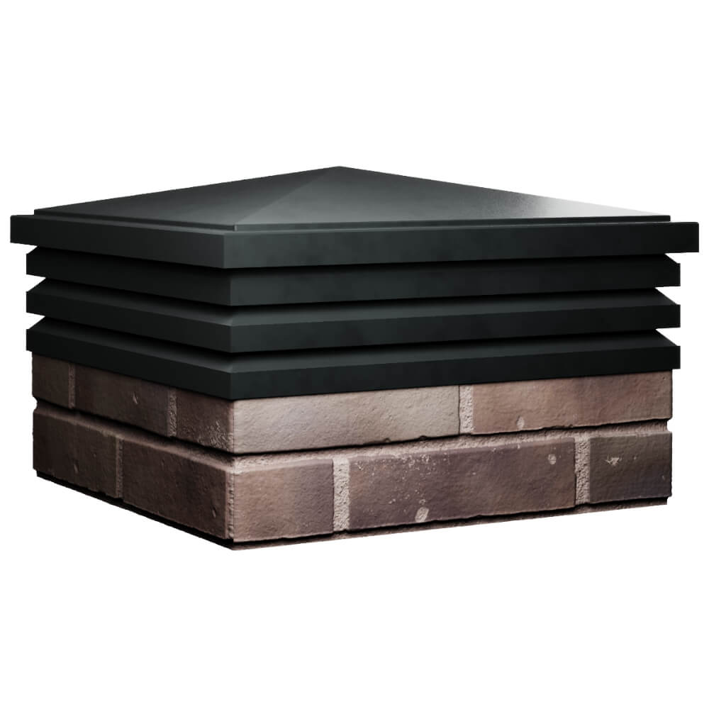 Колпак Zking Бона ХайТек Черный на столб 2х2 кирпича (513х513мм) в Ташкенте фото