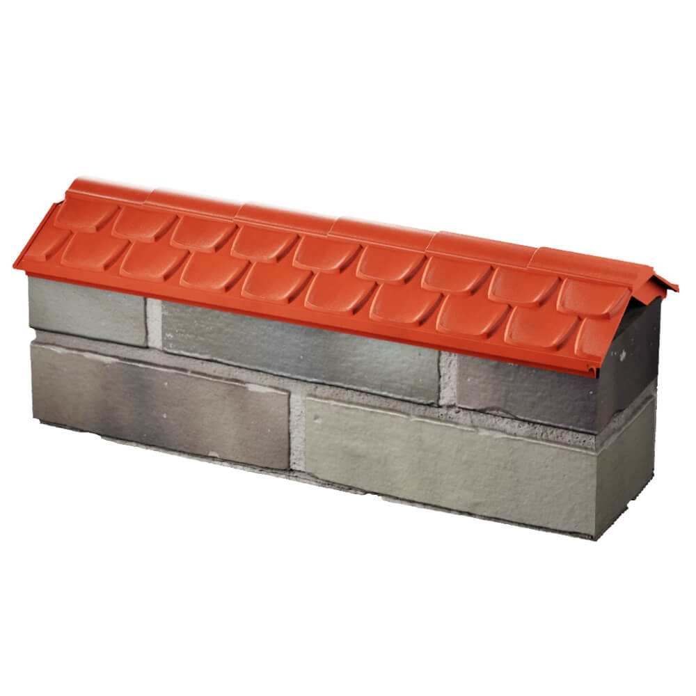 Парапет Zking Эльбрус Красный с посадкой на 0.5 кирпича (130мм) в Ташкенте фото