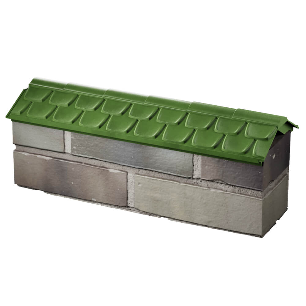 Парапет Zking Эльбрус Зеленый с посадкой на 0.5 кирпича (130мм) в Ташкенте фото