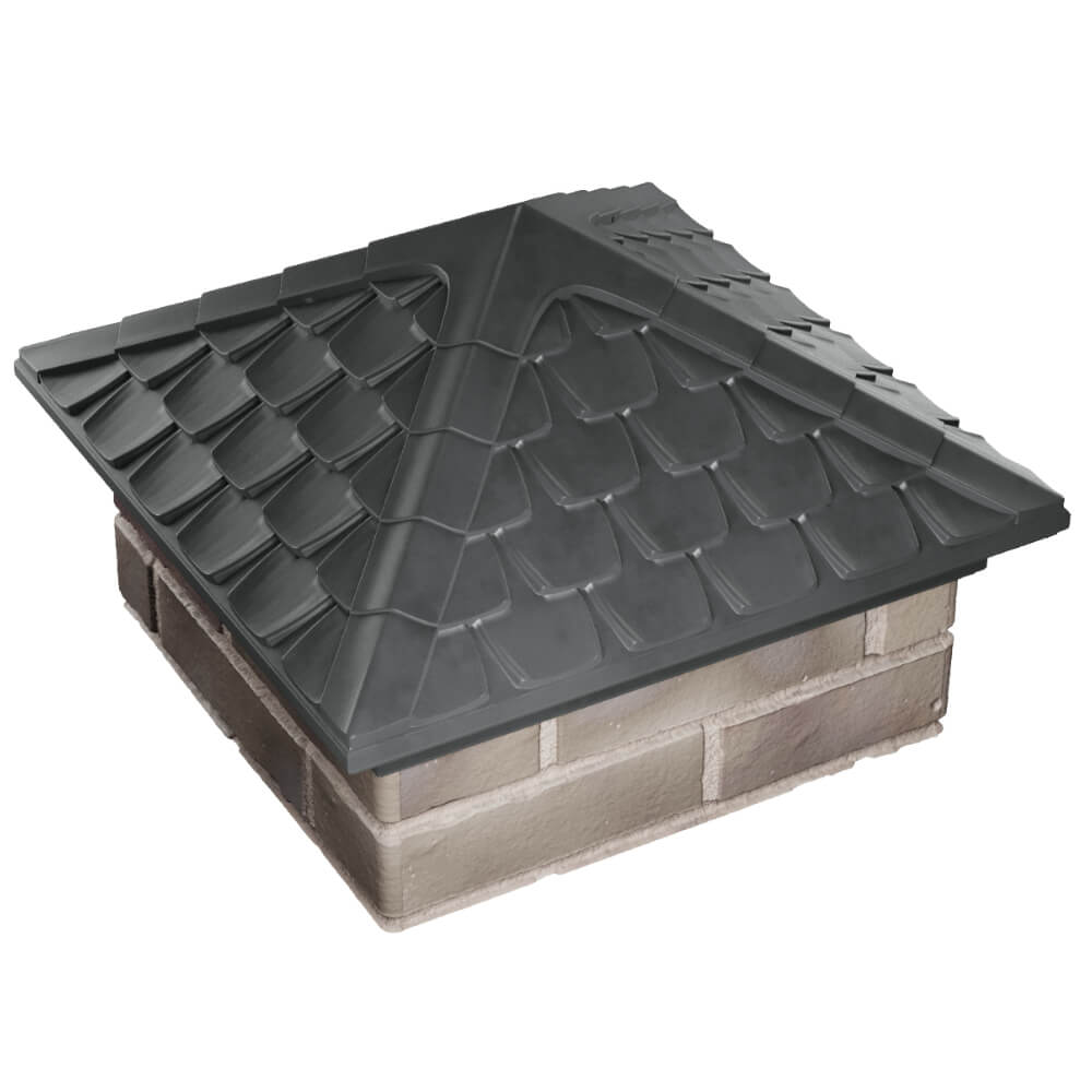 Колпак Zking Эльбрус Серый на столб 1.5х1.5 кирпича (385х385мм) в Ташкенте фото