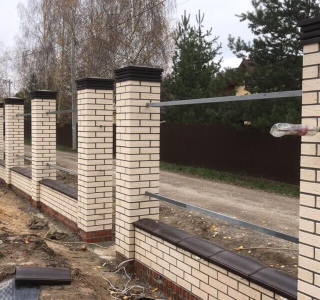 Колпак Zking Бона ХайТек Коричневый на столб 1.5х1.5 кирпича (385х385мм) в Ташкенте фото