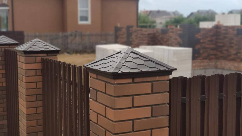 Колпак Zking Эверест Коричневый на столб 1.5х1.5 кирпича (390х390мм) в Ташкенте фото