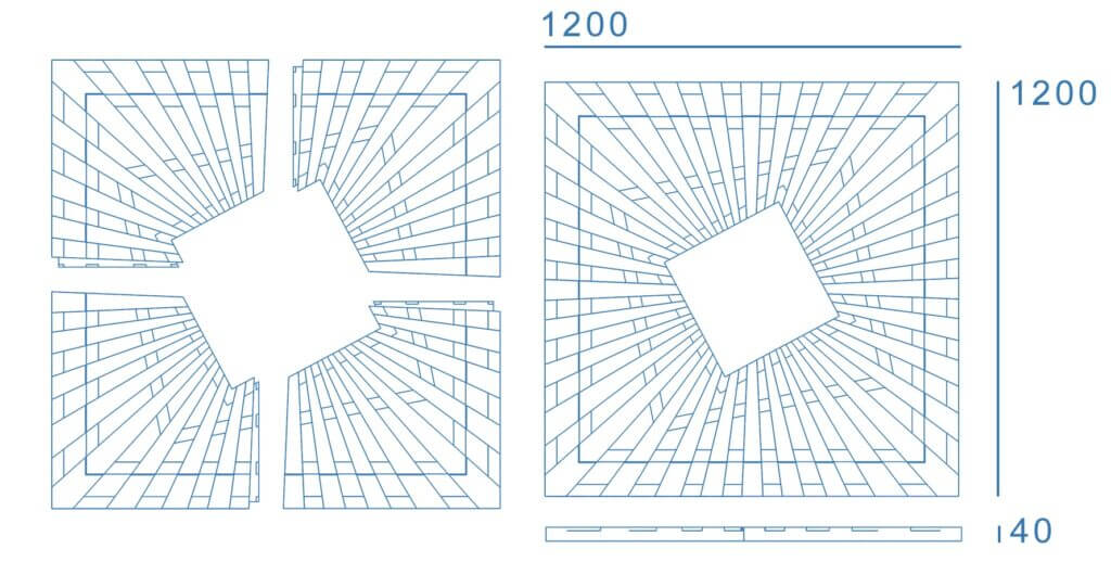 Приствольная решетка для дерева ZKING ATMOSPHERE 1.2х1.2м Черная в Ташкенте фото