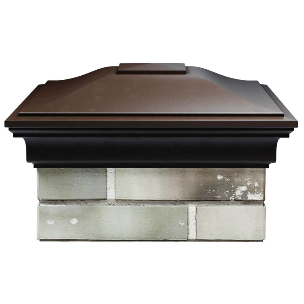 Колпак Zking Монблан Коричневый на столб 1.5х1.5 кирпича (385х385мм) Ташкент фото