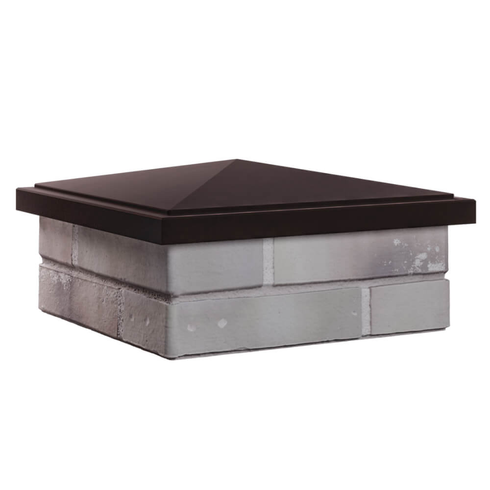 Колпак Zking БонаМоно Коричневый на столб 1.5х1.5 кирпича (385х385, 400х400мм) в Ташкенте фото