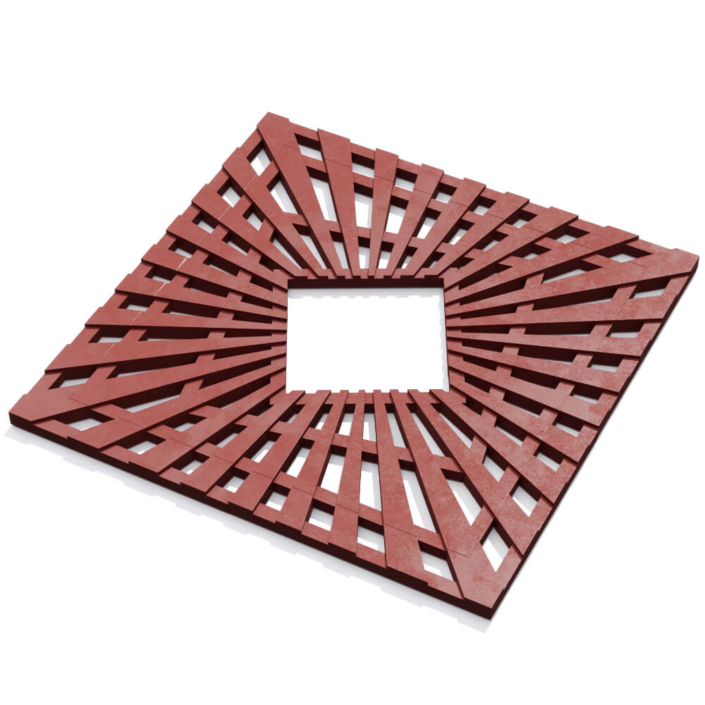 Приствольная решетка для дерева ZKING ATMOSPHERE 1.2х1.2м Красная в Ташкенте фото