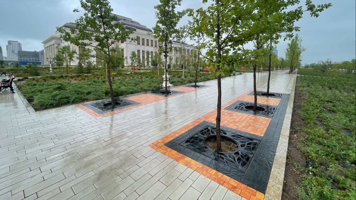 Приствольная решетка для дерева ZKING CRUST 1.2х1.2м Черная в Ташкенте фото