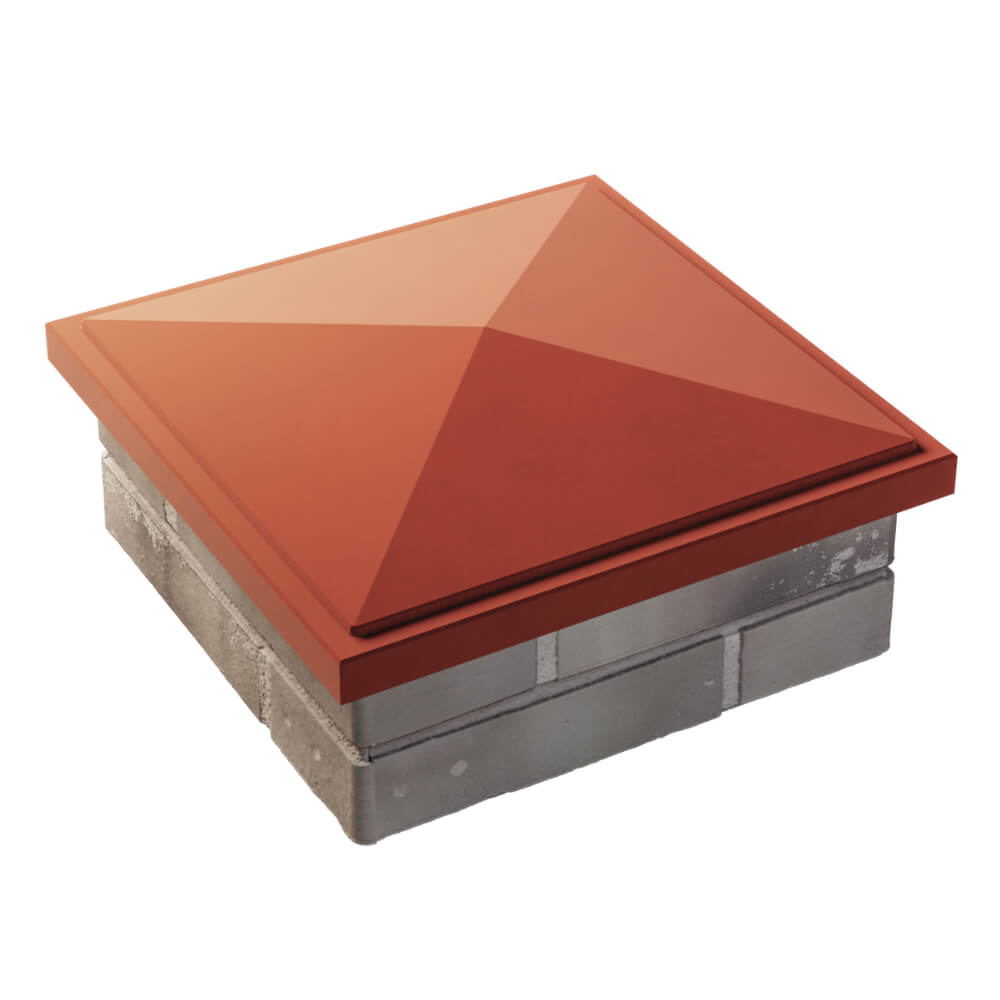 Колпак Zking БонаМоно Красный на столб 1.5х1.5 кирпича (385х385, 400х400мм) в Ташкенте фото