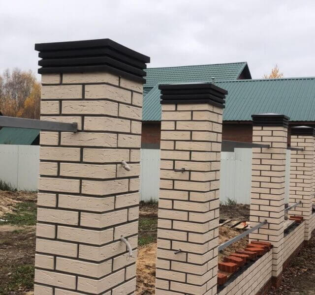 Колпак Zking Бона ХайТек Коричневый на столб 1.5х1.5 кирпича (385х385мм) в Ташкенте фото