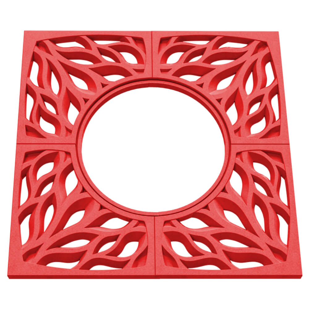 Приствольная решетка для дерева ZKING CRUST 1.2х1.2м Красная в Ташкенте фото