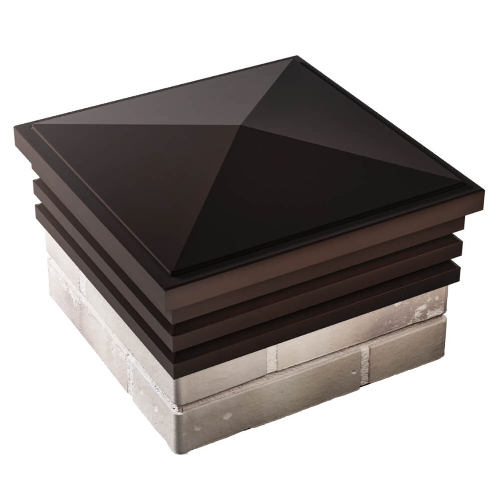 Колпак Zking Бона ХайТек Коричневый на столб 1.5х1.5 кирпича (385х385мм) в Ташкенте фото