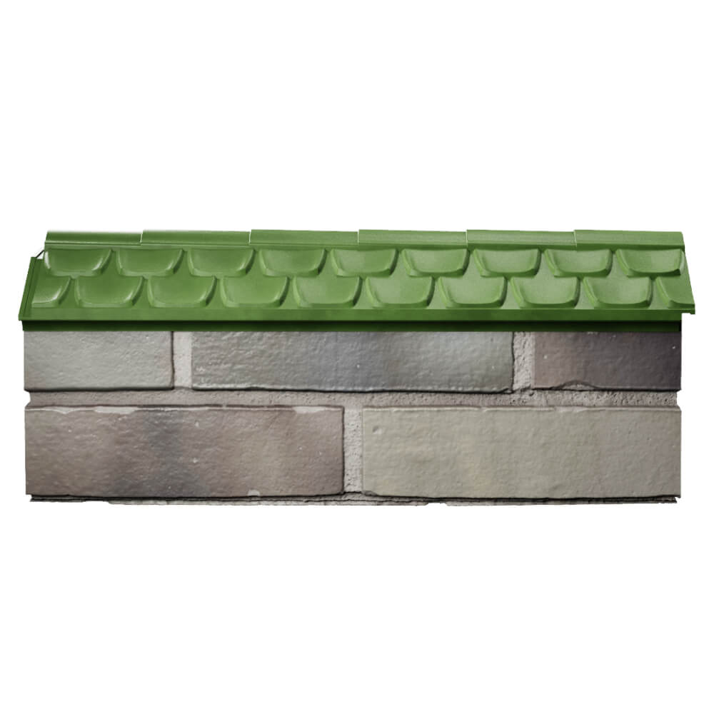 Парапет Zking Эльбрус Зеленый с посадкой на 0.5 кирпича (130мм) в Ташкенте фото