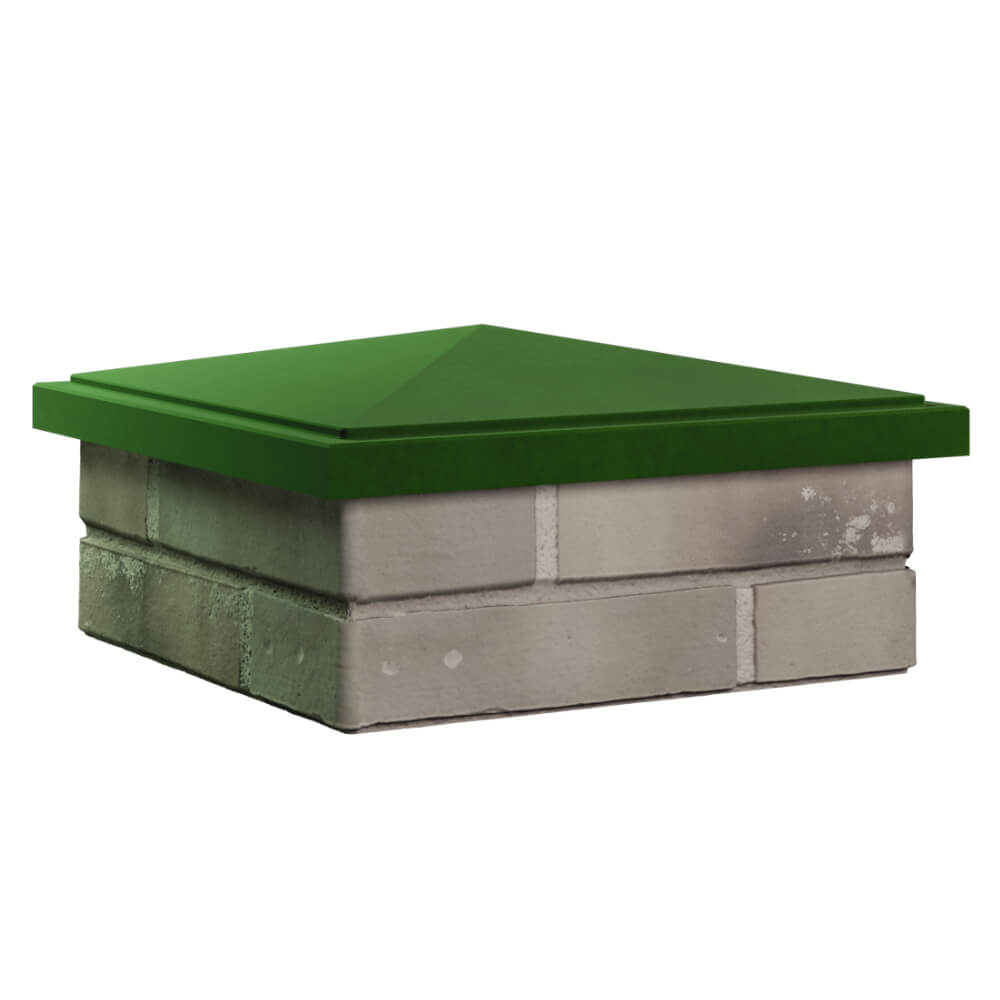 Колпак Zking БонаМоно Зеленый на столб 1.5х1.5 кирпича (385х385, 400х400мм) в Ташкенте фото