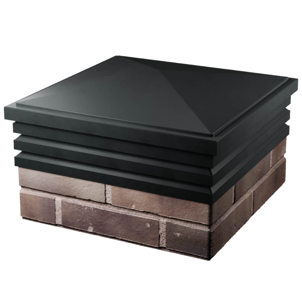 Колпак Zking Бона ХайТек Черный на столб 2х2 кирпича (513х513мм) в Ташкенте фото