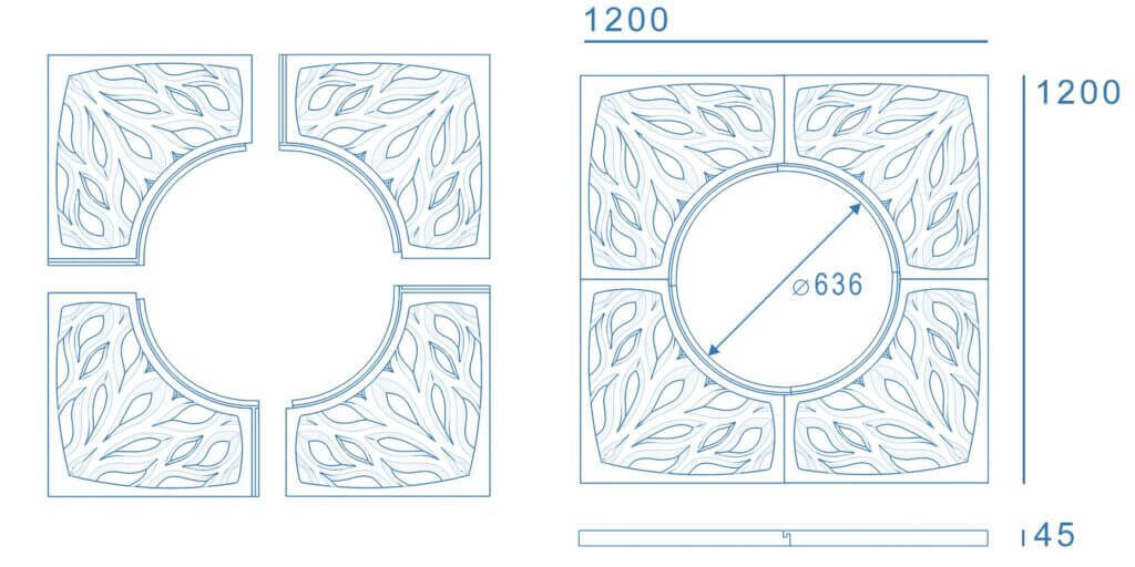 Приствольная решетка для дерева ZKING CRUST 1.2х1.2м Черная в Ташкенте фото