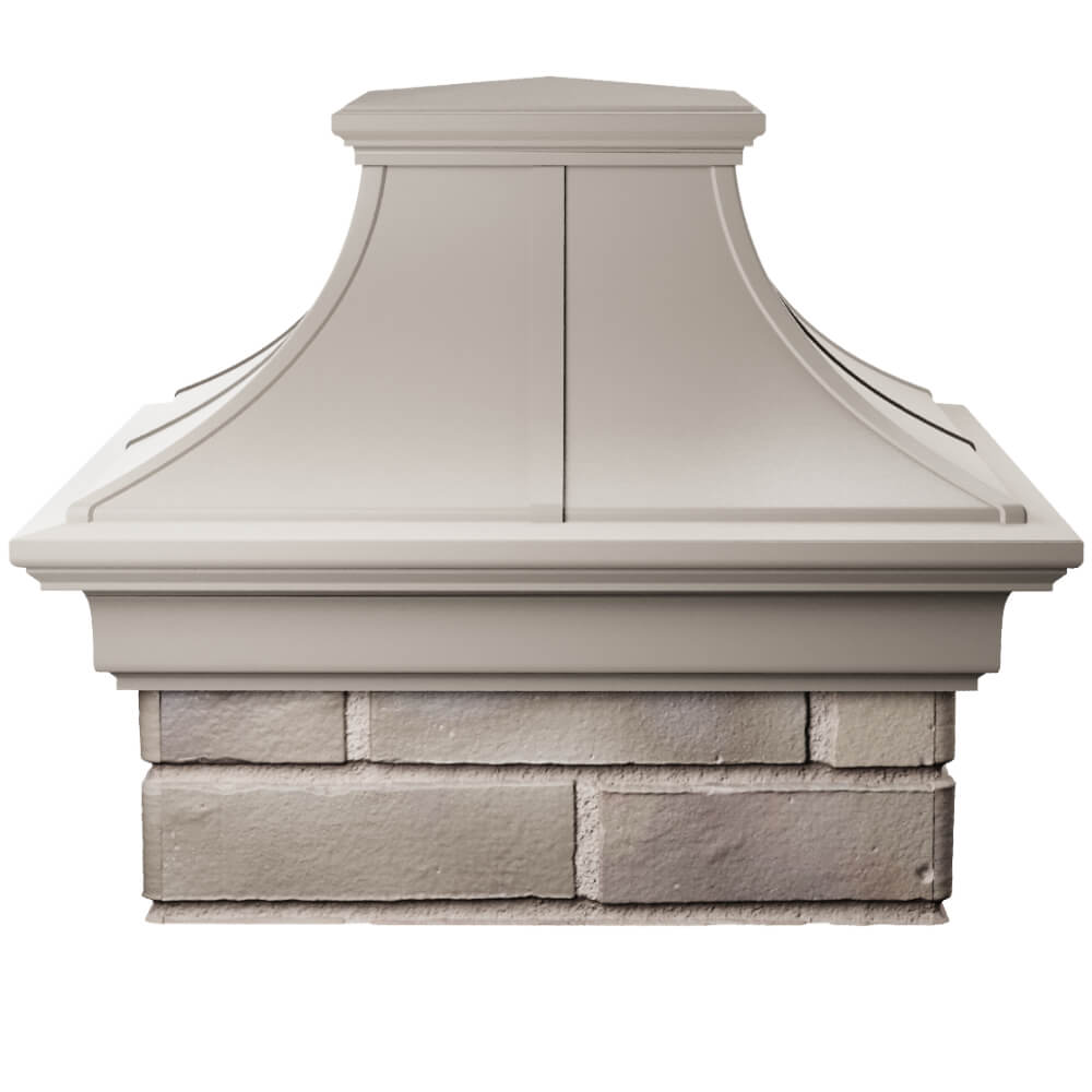 Колпак Zking Монблан Премиум Бежевый на столб 1.5х1.5 кирпича (385х385мм) Ташкент фото