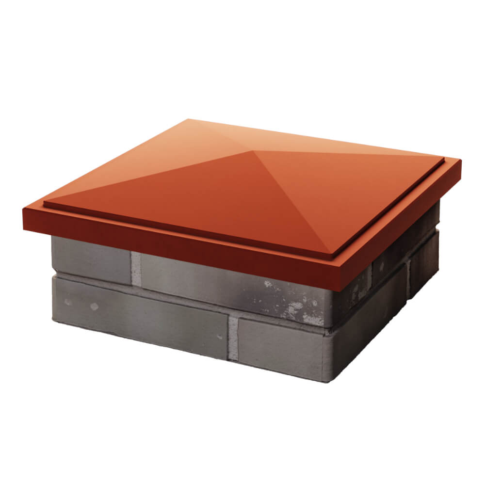 Колпак Zking БонаМоно Красный на столб 1.5х1.5 кирпича (385х385, 400х400мм) в Ташкенте фото