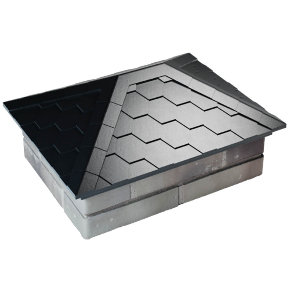 Колпак Zking Эверест Черный на столб 2х1.5 кирпича (520х390мм) Ташкент фото