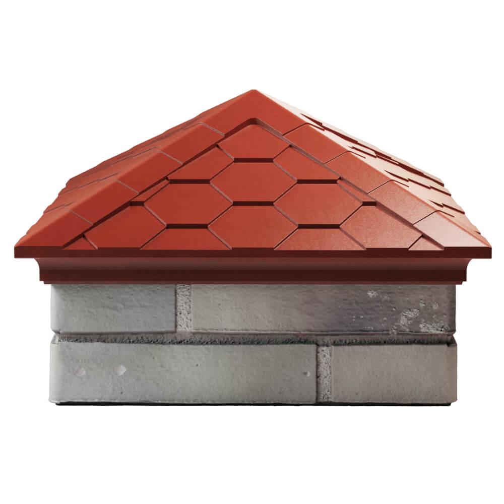 Колпак Zking Эверест Красный на столб 1.5х1.5 кирпича (390х390мм) Ташкент фото