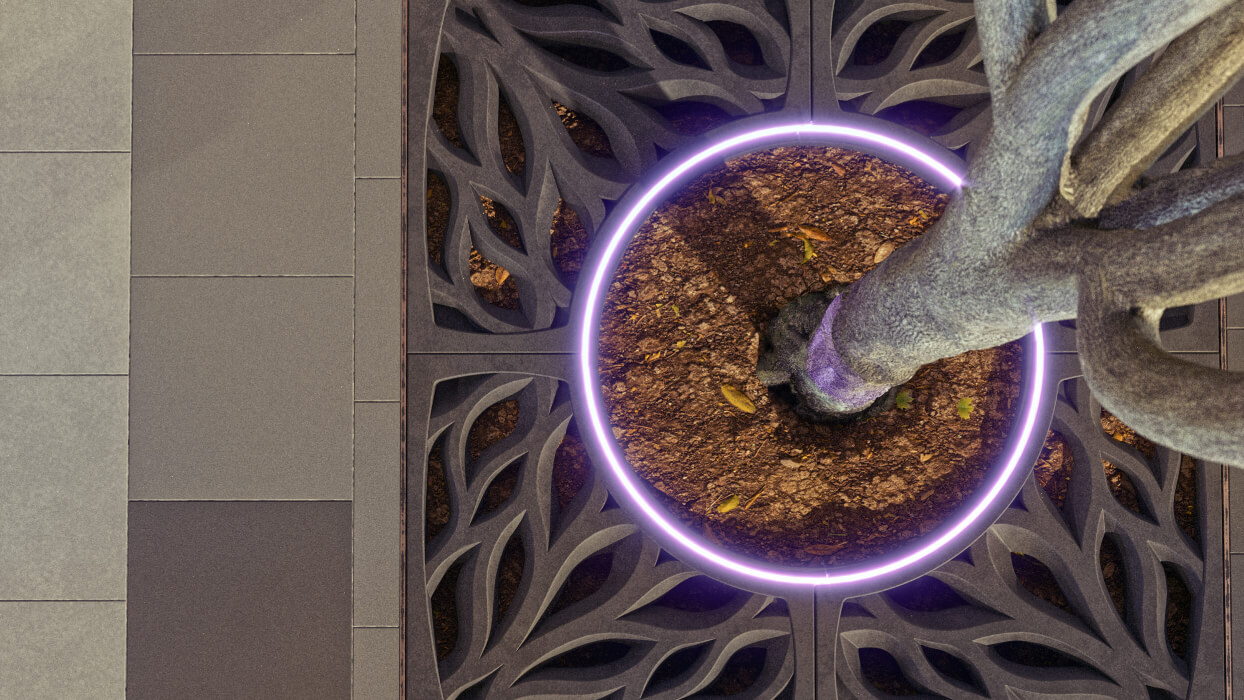 Приствольная решетка для дерева ZKING CRUST 1.2х1.2м Черная в Ташкенте фото