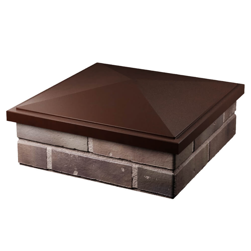 Колпак Zking БонаМоно Коричневый на столб 2х2 кирпича (515х515, 530х530мм) в Ташкенте фото