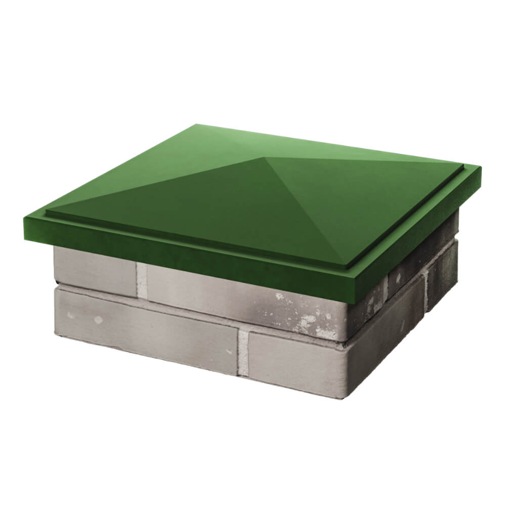 Колпак Zking БонаМоно Зеленый на столб 1.5х1.5 кирпича (385х385, 400х400мм) в Ташкенте фото