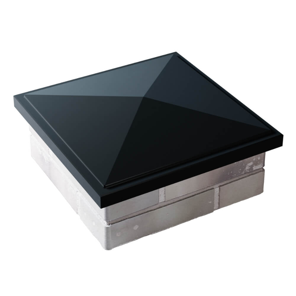 Колпак Zking БонаМоно Черный на столб 1.5х1.5 кирпича (385х385, 400х400мм) в Ташкенте фото