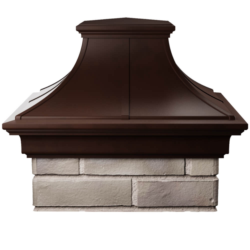 Колпак Zking Монблан Премиум Коричневый на столб 1.5х1.5 кирпича (385х385мм) Ташкент фото