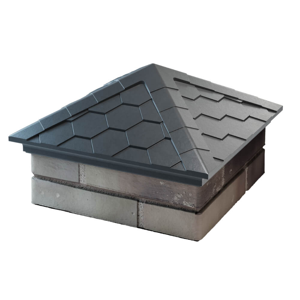 Колпак Zking Эверест Серый на столб 1.5х1.5 кирпича (390х390мм) в Ташкенте фото