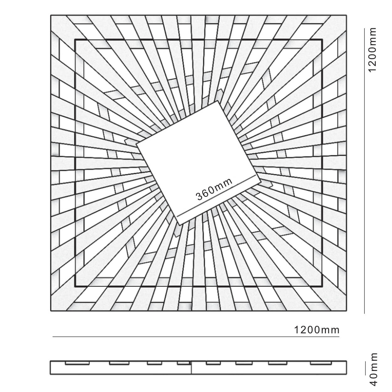 Приствольная решетка для дерева ZKING ATMOSPHERE 1.2х1.2м Черная в Ташкенте фото