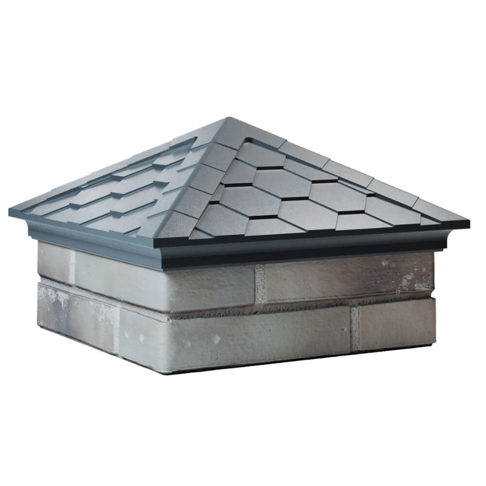 Колпак Zking Эверест Серый на столб 1.5х1.5 кирпича (390х390мм) в Ташкенте фото