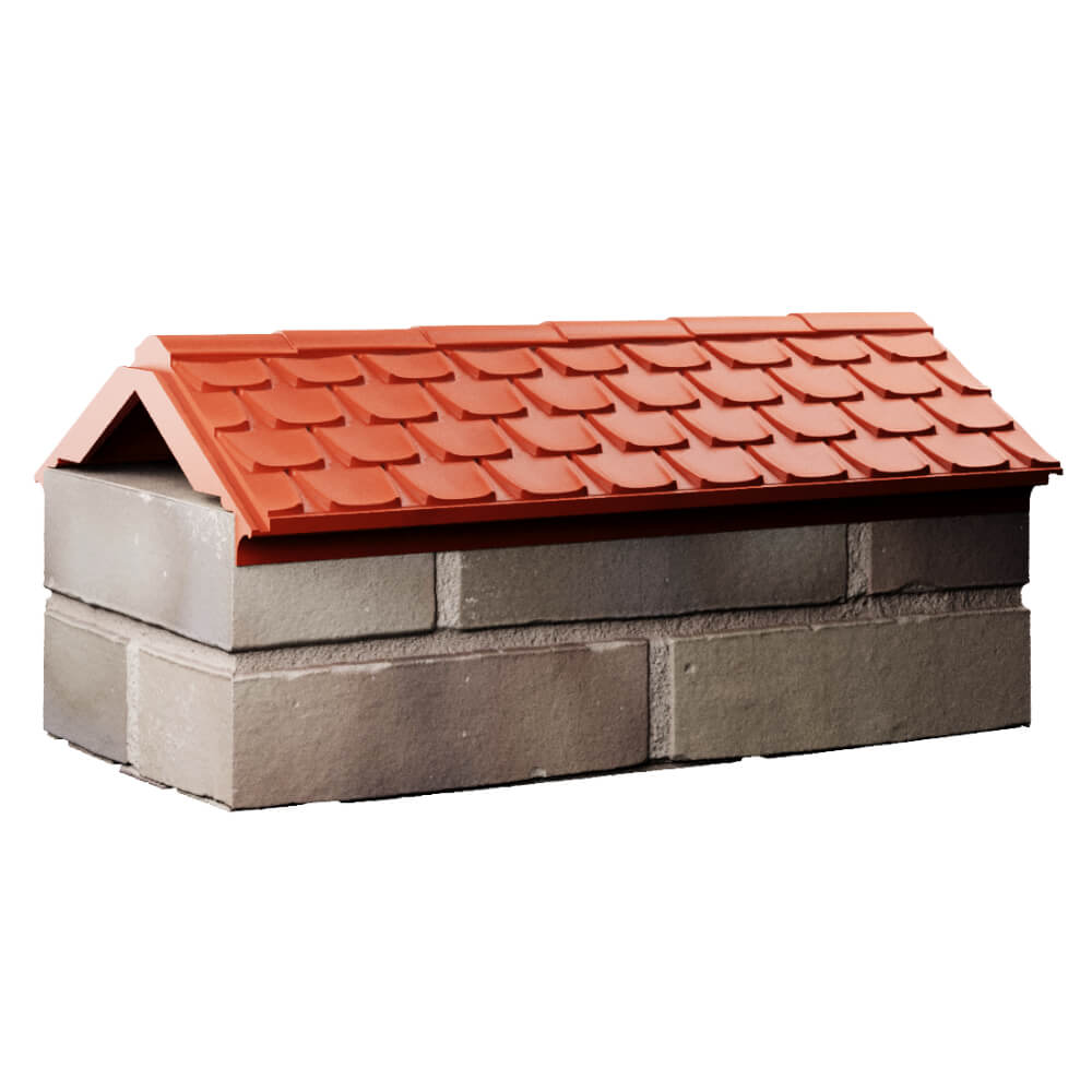 Парапет Zking Эльбрус Красный с посадкой на 1 кирпич (255мм) Ташкент фото