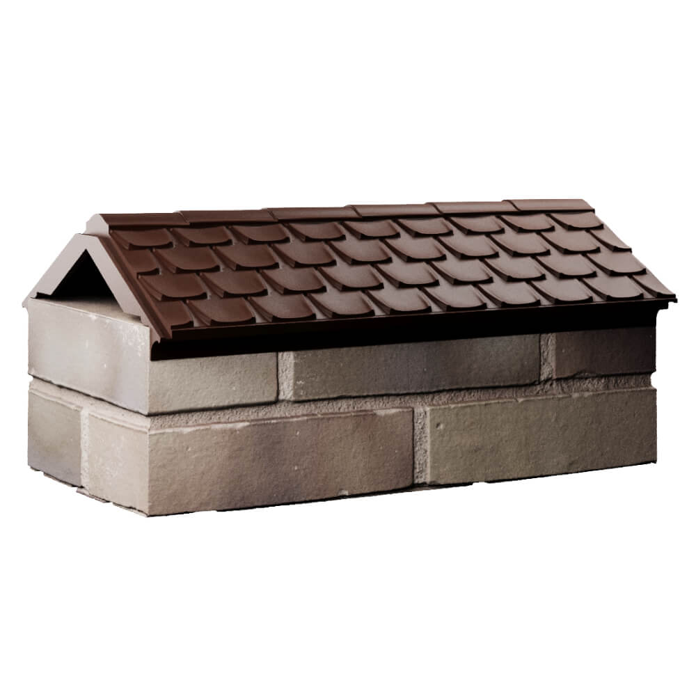Парапет Zking Эльбрус Коричневый с посадкой на 1 кирпич (255мм) Ташкент фото