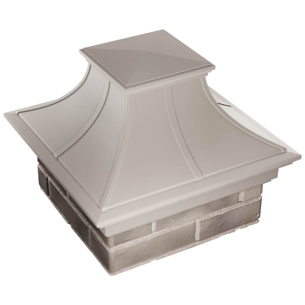 Колпак Zking Монблан Премиум Бежевый на столб 1.5х1.5 кирпича (385х385мм) в Ташкенте фото