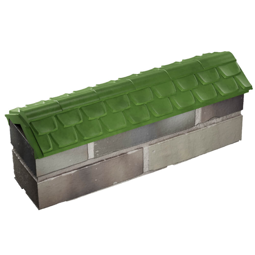 Парапет Zking Эльбрус Зеленый с посадкой на 0.5 кирпича (130мм) в Ташкенте фото